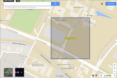 Pac Man in Google Maps