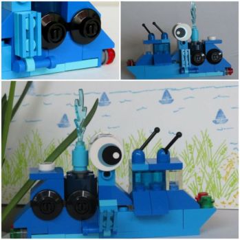 Fotos eines LEGO-Schiffes